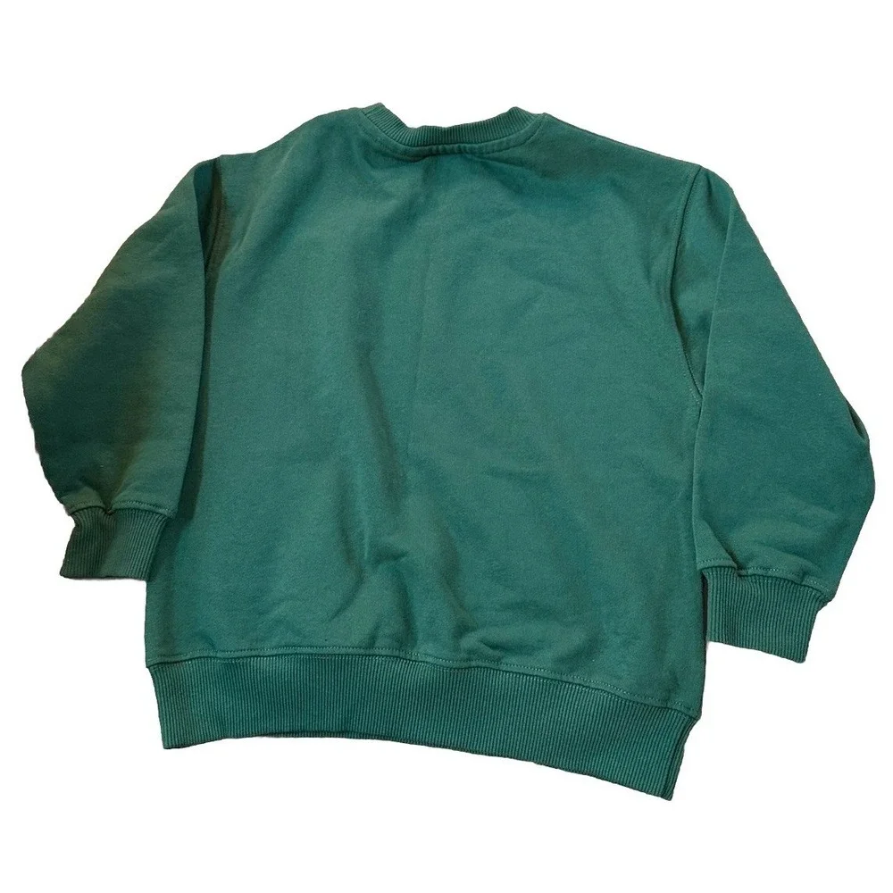 Zara Paddington Bear Crewneck Sweatshirt Kids Size 6-7 Green London Cotton New